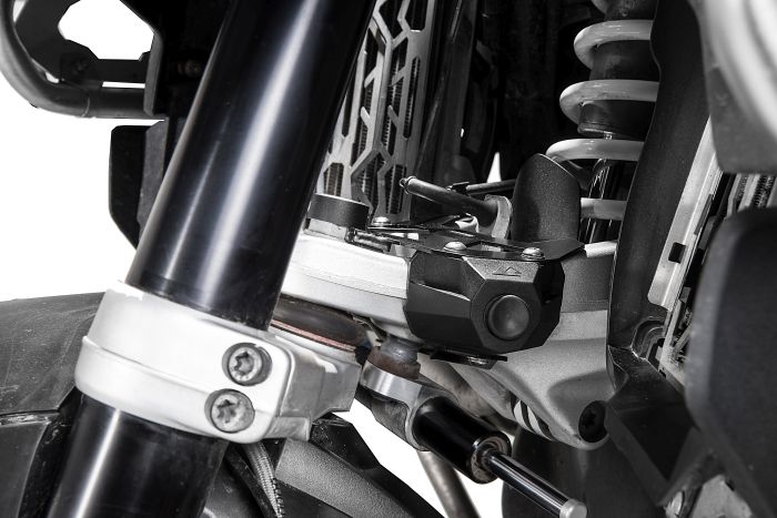 Hard Part steering stop for the BMW R1250GS Adventure/ R1200GS Adventure (LC), black