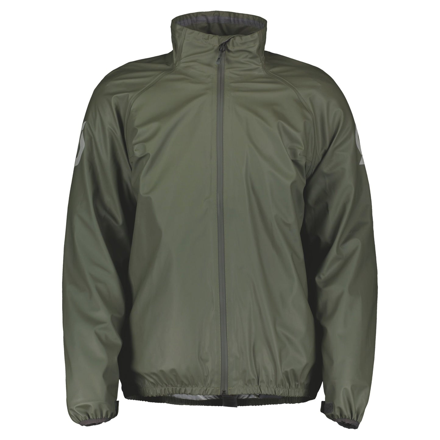 Dark Green Scott rain jacket on a white background