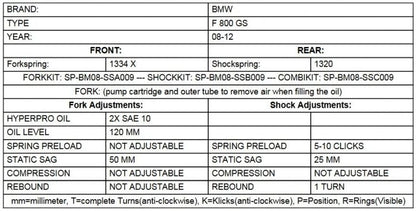 Progressive replacement fork springs, BMW F800GS up to 2012