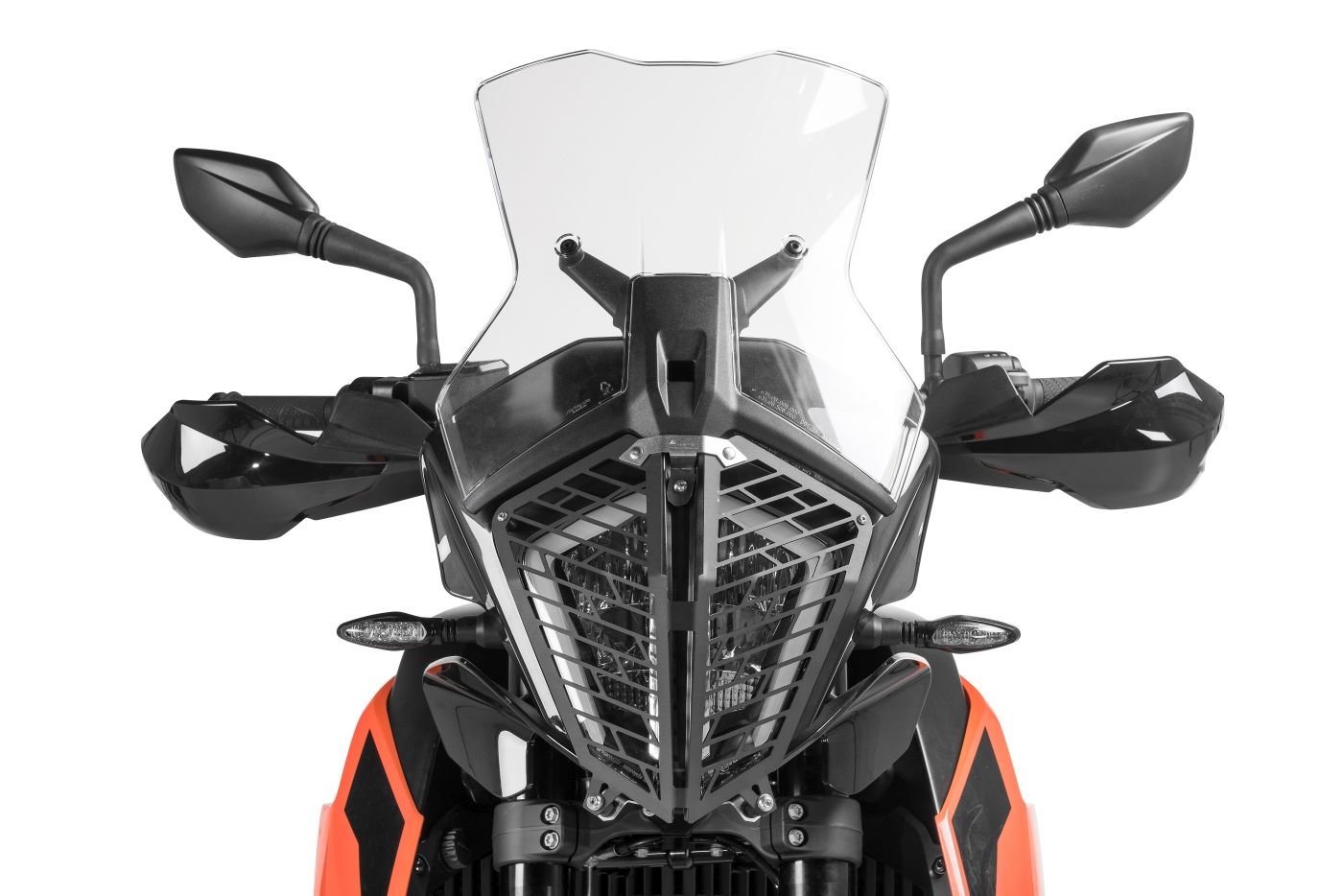 Headlamp guard, with quick release fastener for KTM 890 Adventure (-2022)/ 890 Adventure R (-2022)/ 790 Adventure / 790 Adventure R/ 390 Adventure *OFFROAD USE ONLY*