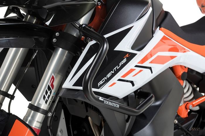 Stainless steel fairing crash bar, black for KTM 890 Adventure (-2022)/ 890 Adventure R (-2022)/ 790 Adventure/790 Adventure R (-2022)
