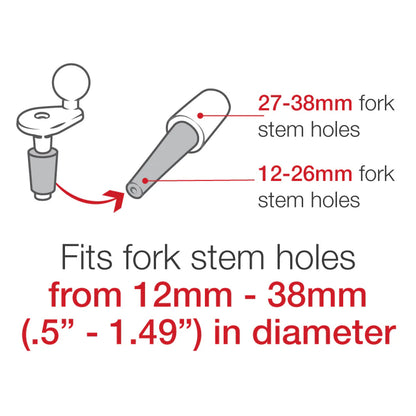 RAM® Motorcycle Fork Stem Ball Base