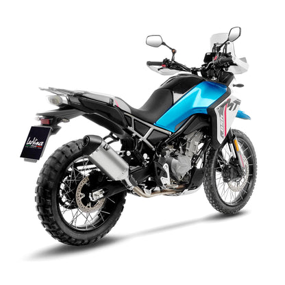 LeoVince Silver Slip-On Exhaust For CFMOTO 450MT (2024+)