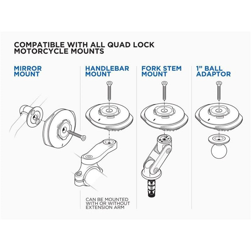 Quad Lock Waterproof Wireless Charging Head 12V-24V