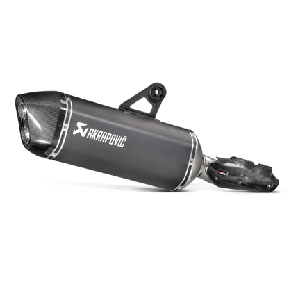 Black titanium exhaust with carbon tip