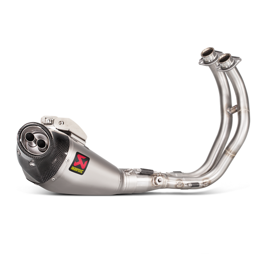 akrapovic full system exhaust on white background