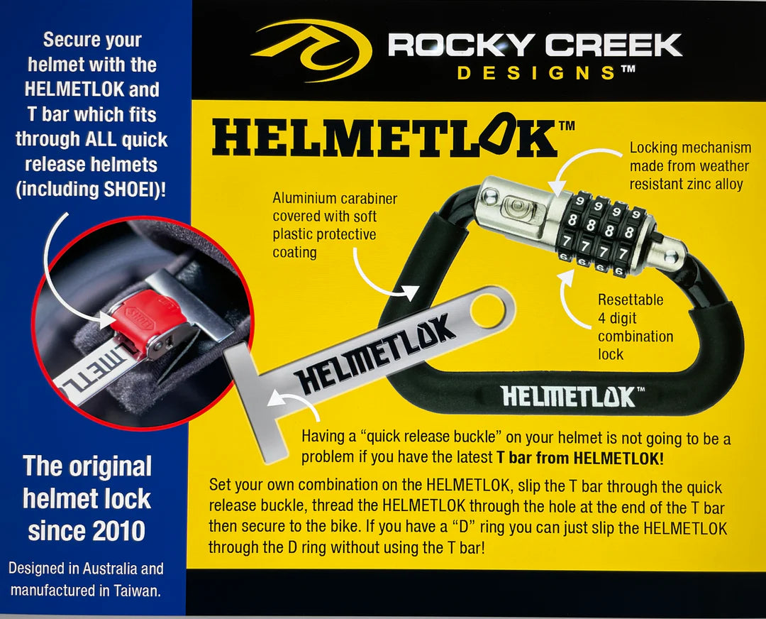 Rocky Creek Designs Helmet Lock With Extension Lock
