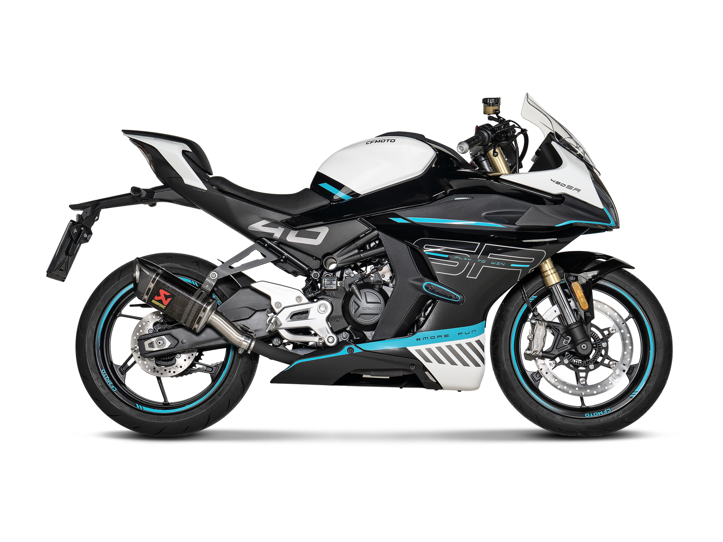 Akrapovic Exhaust Carbon Slip-on for CFMOTO 450SR/NK (2024+)