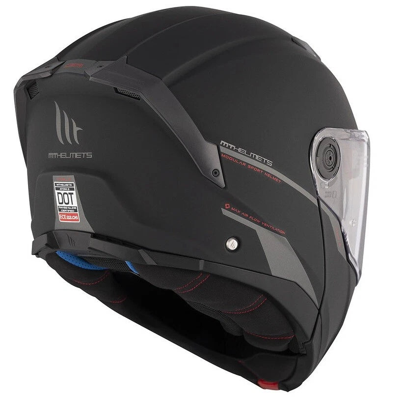 MT Helmets Atom 2 BK A1 MATT BLACK
